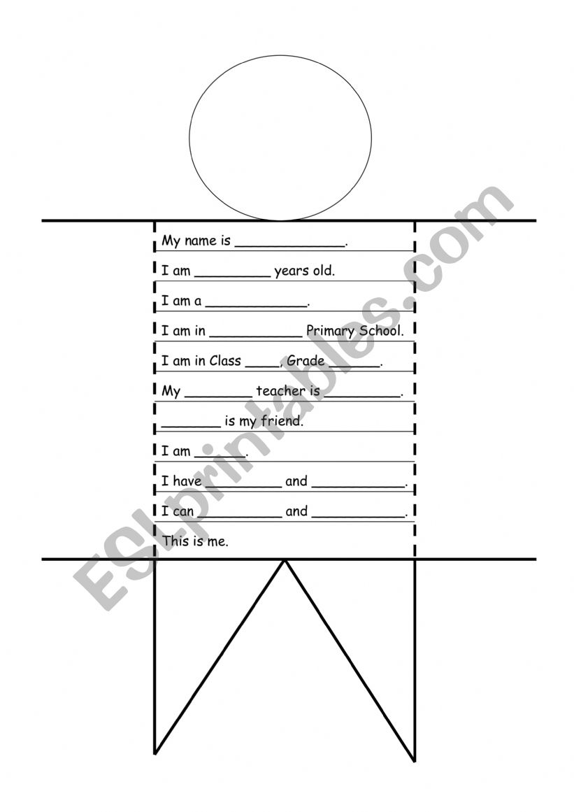about me worksheet