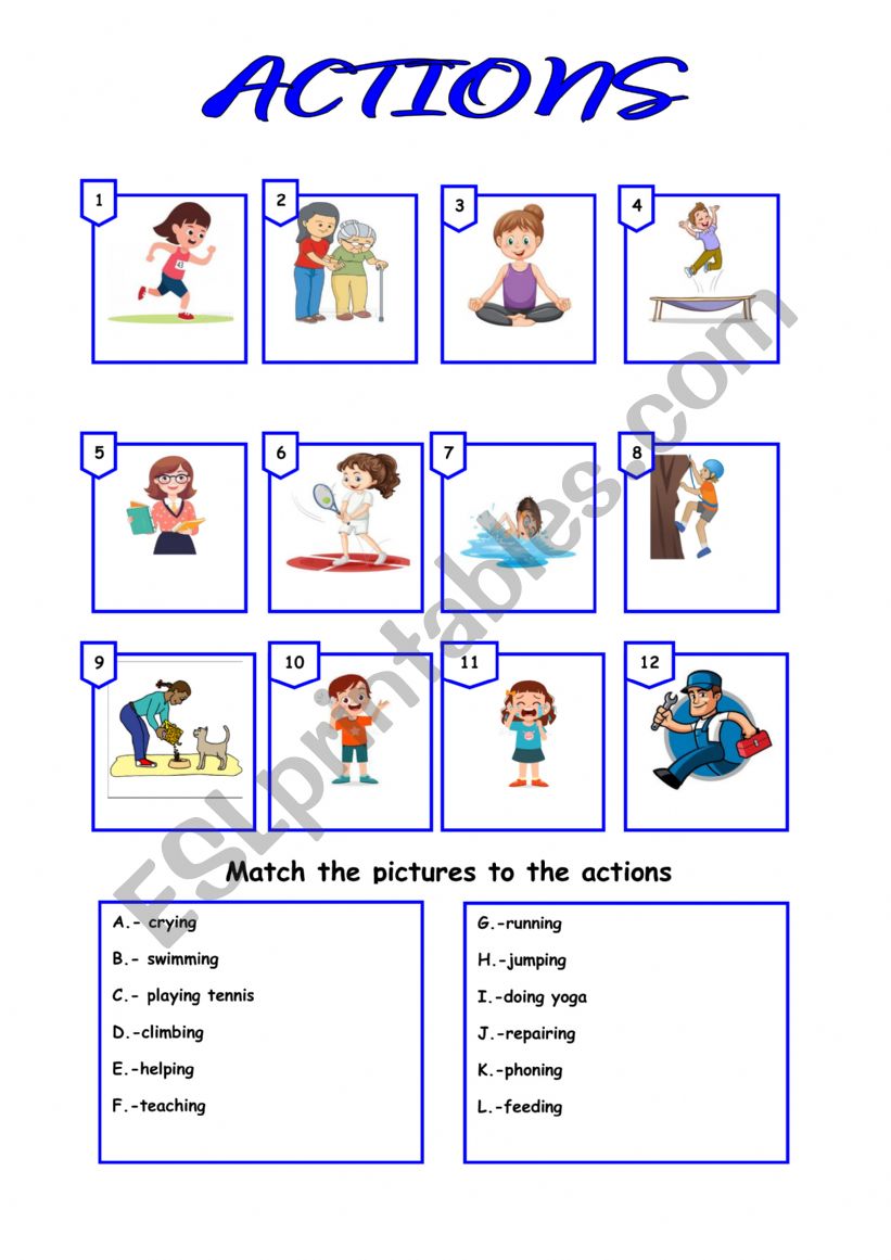 ACTIONS worksheet