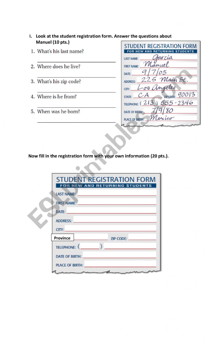 Worksheet Countries  worksheet