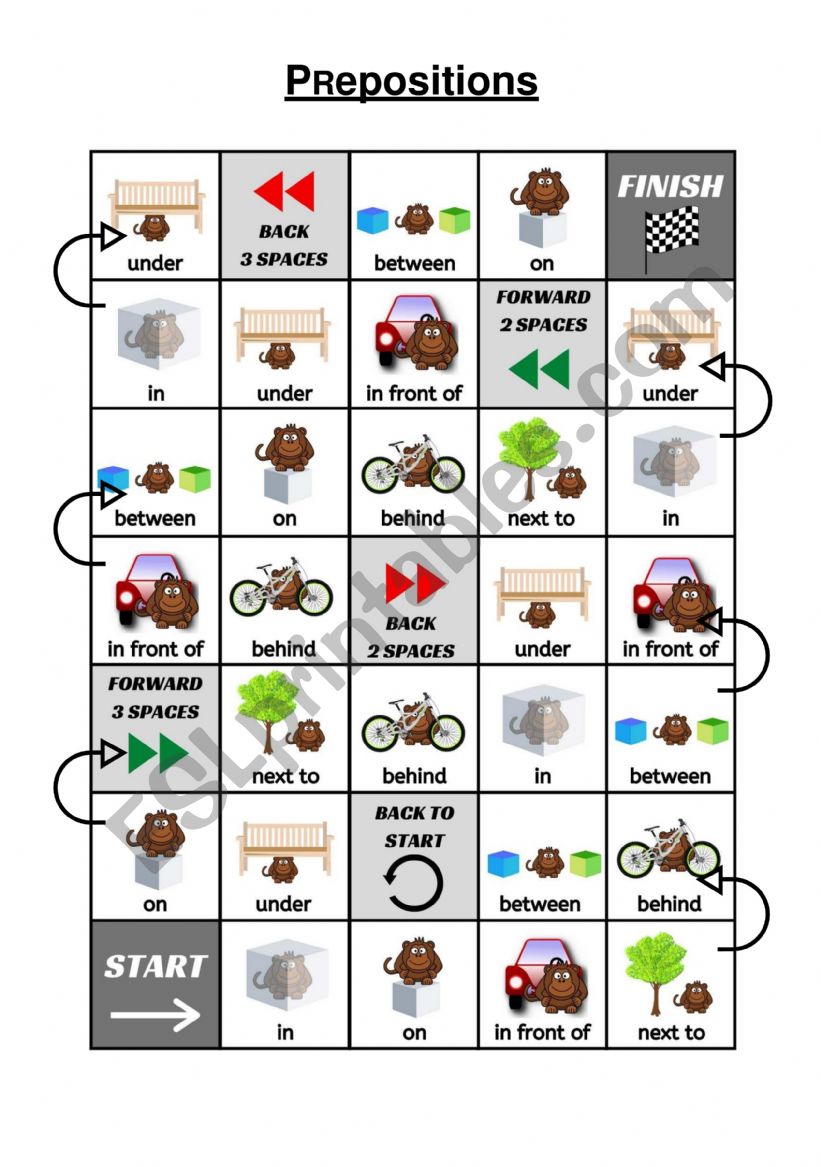 Preposition worksheet