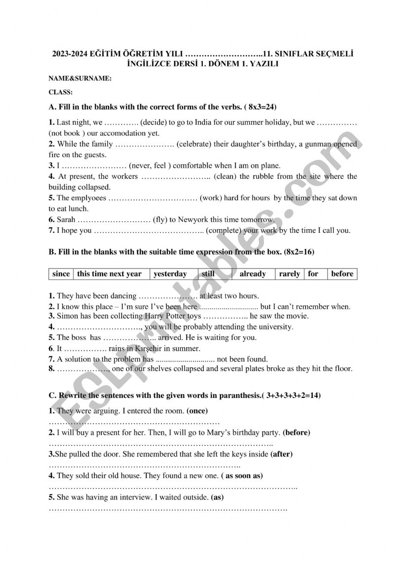 tenses, pronouns and modals for language class