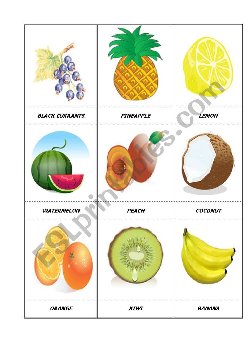 FRUITS and BERRIES (2/2) worksheet