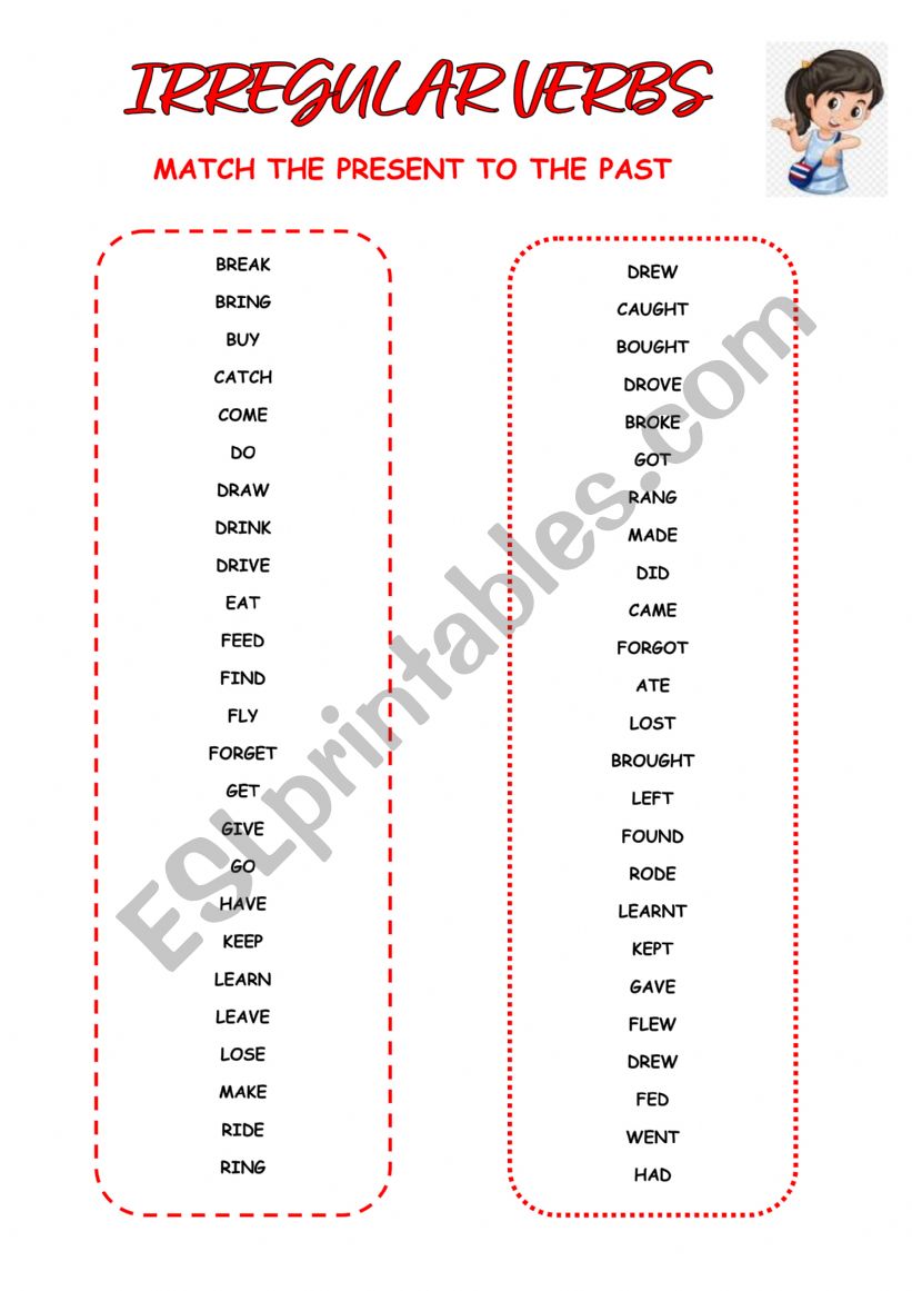 IRREGULAR VERBS worksheet