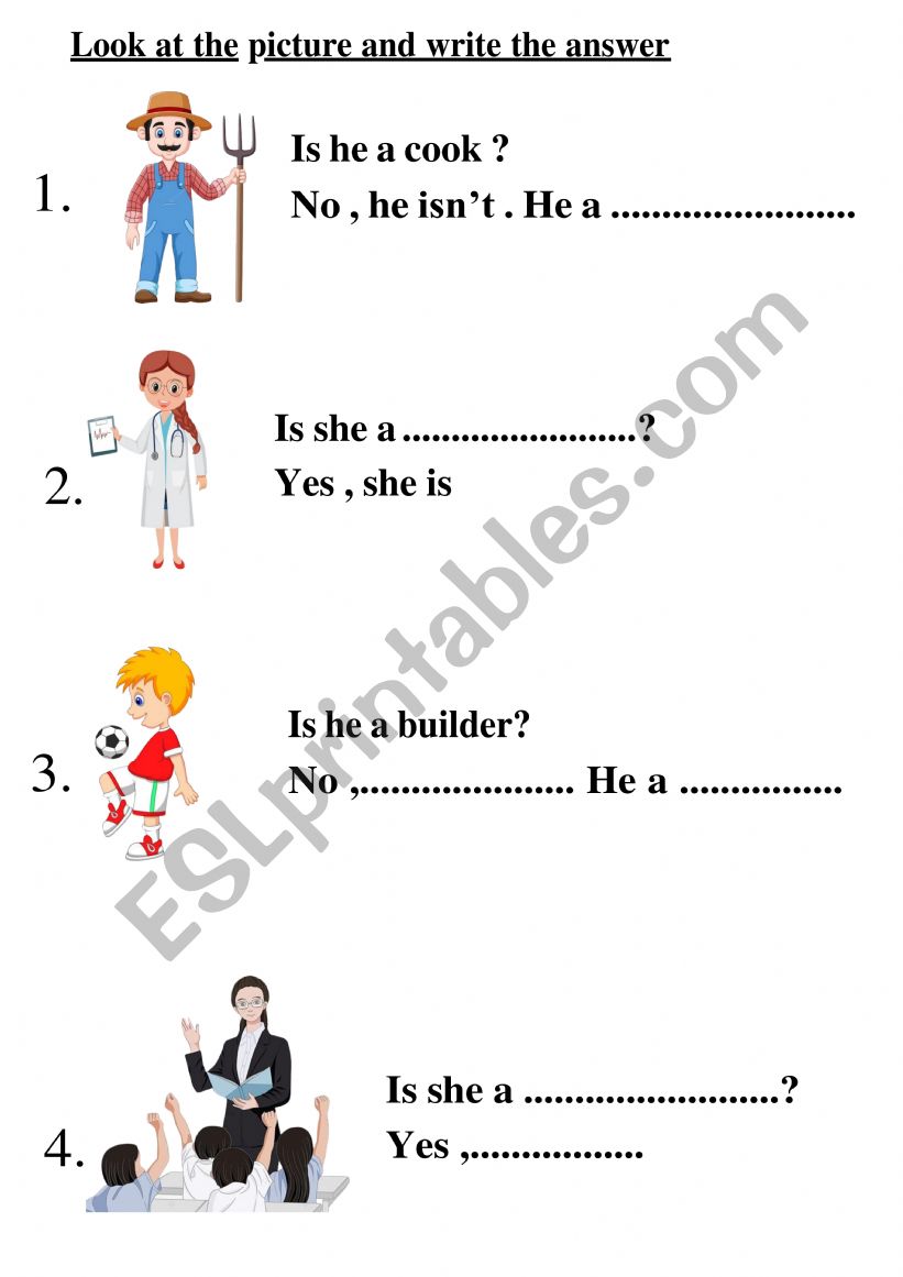 Jobs worksheet