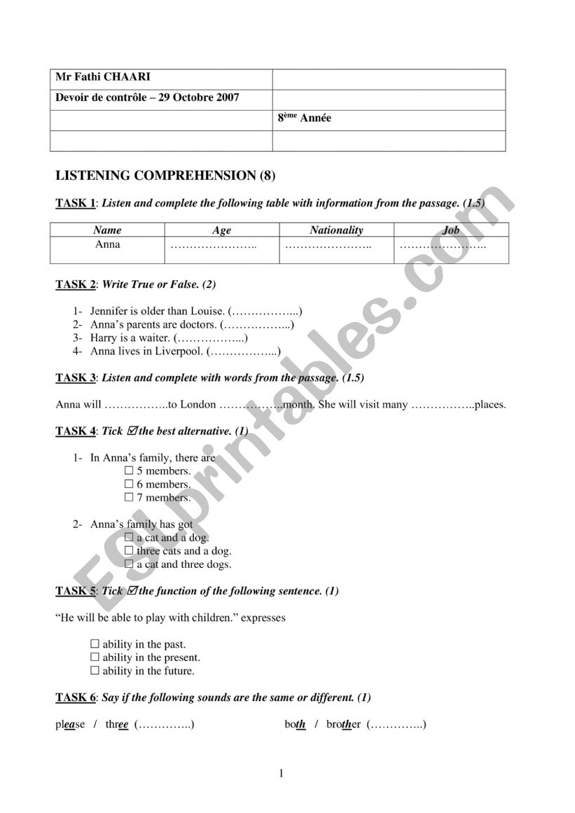 8 Mid Term 1 worksheet