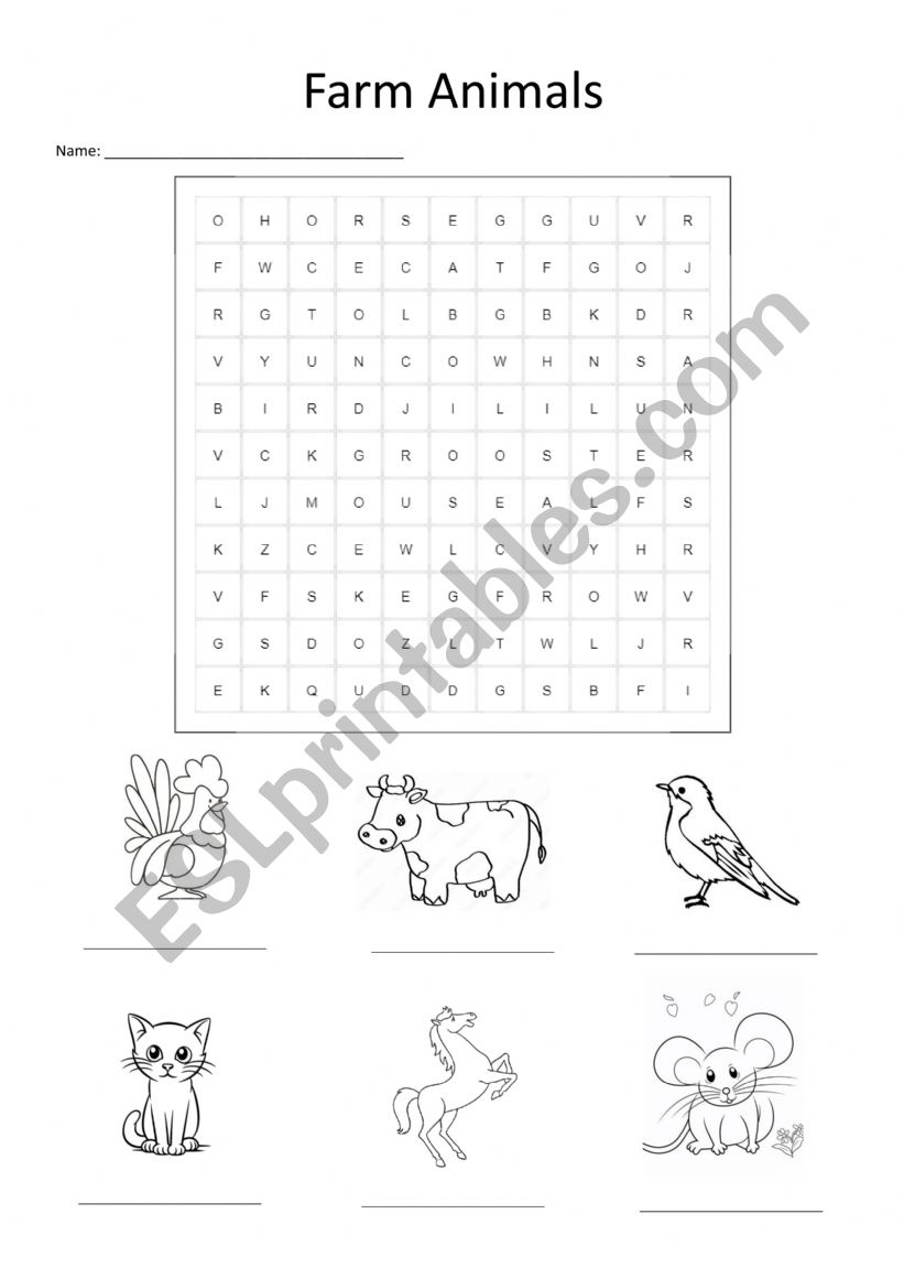 Farm Animals worksheet