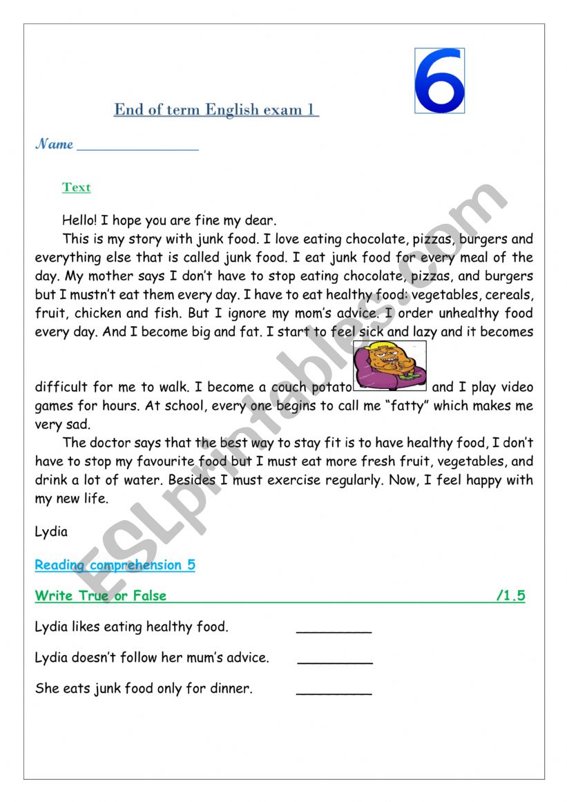 6th form exam  unit 1/ unit 2 (tunisian pupils) 