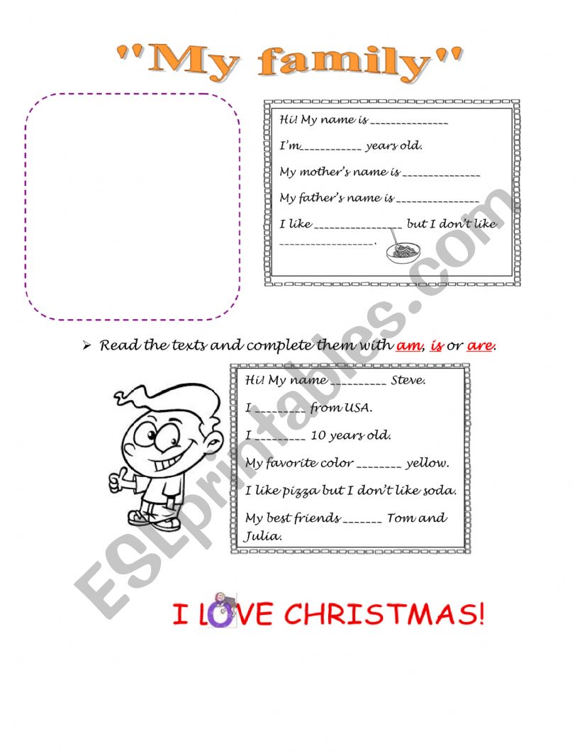 about me worksheet
