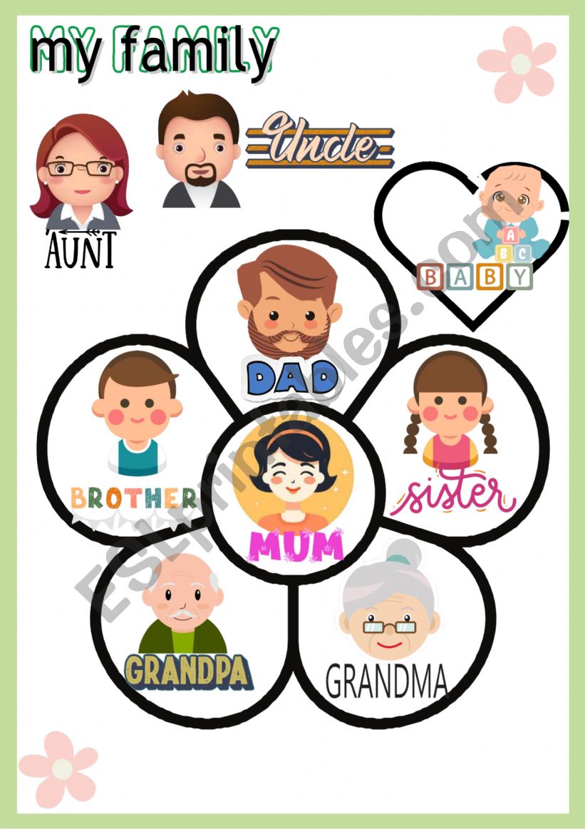 FAMILY MEMBERS VOCABULARY worksheet