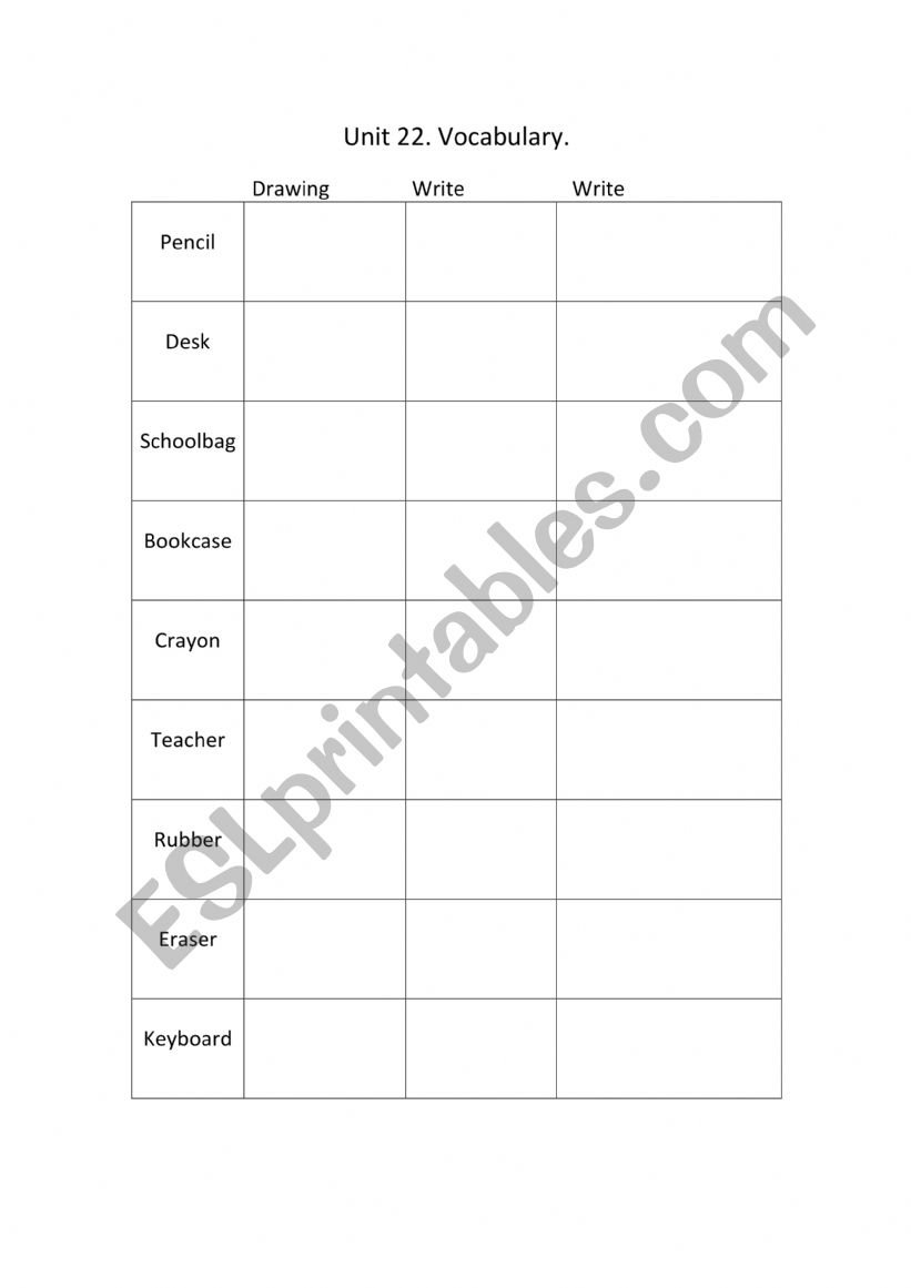 Unit 22 worksheet