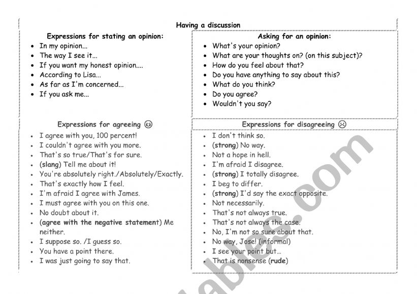 Giving your opinion- Buzz sentences