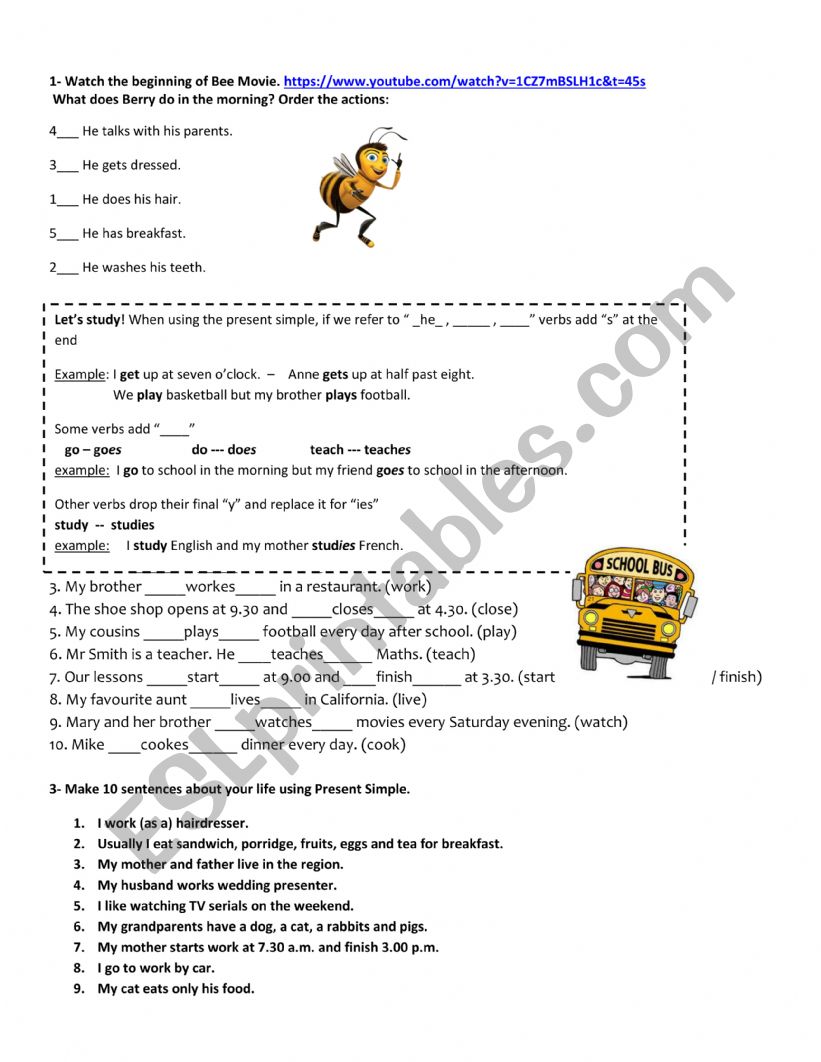 Present Simple worksheet