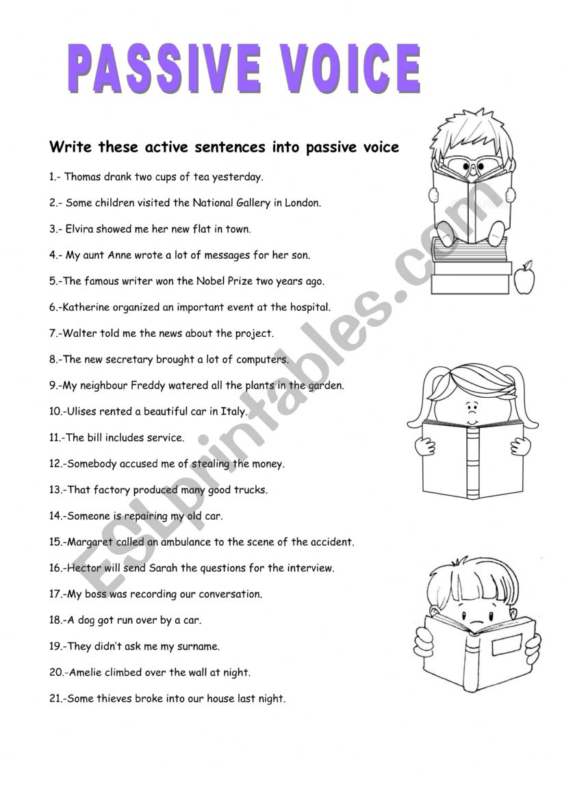 PASSIVE VOICE worksheet