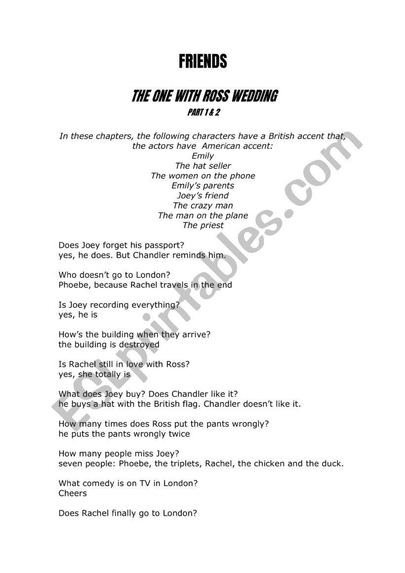 British and American accents: friends