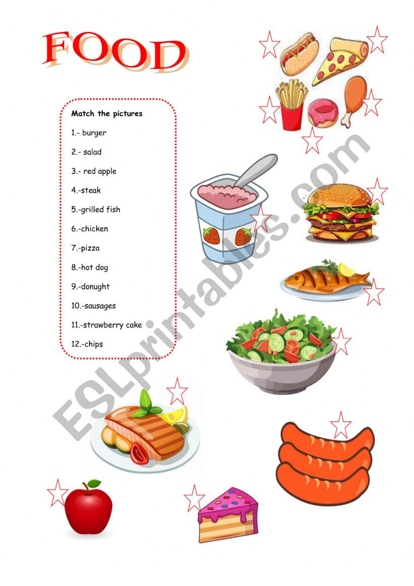 FOOD worksheet