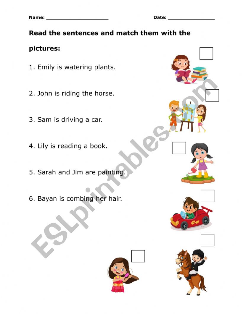 Matching Sentence with Picture