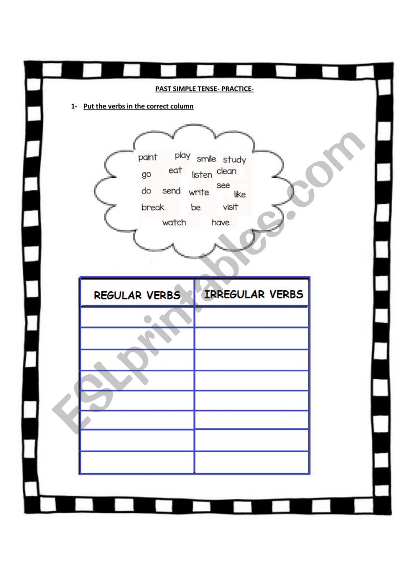 PASTA SIMPLE PRACTICE worksheet