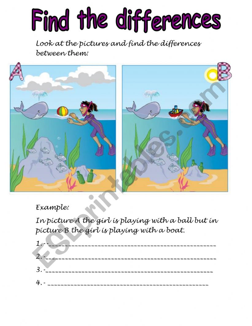 Find the differences worksheet