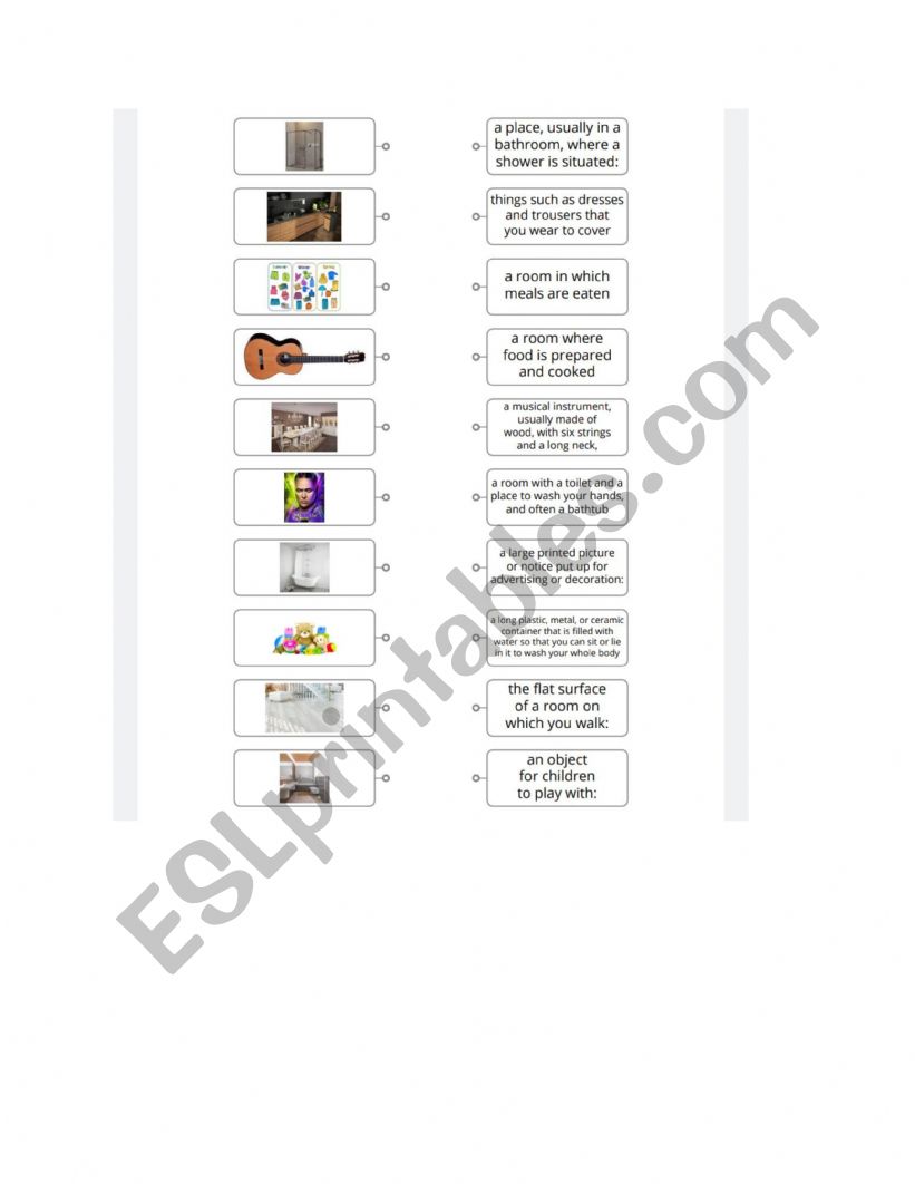 Vocabulary - my things  worksheet