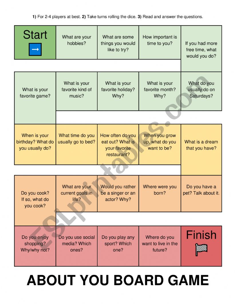 Icebreakers games worksheet