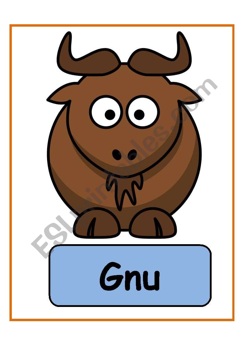 ANIMALS FLASHCARDS PART 4TH worksheet