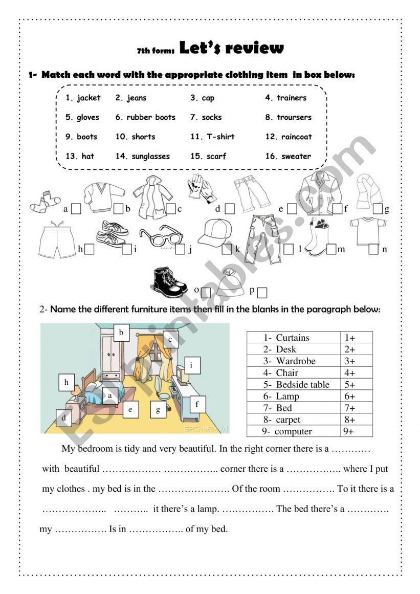 let�s review 7th form worksheet