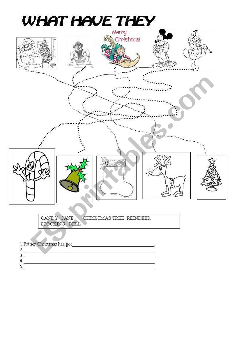 What have they got? (Christmas worksheet)