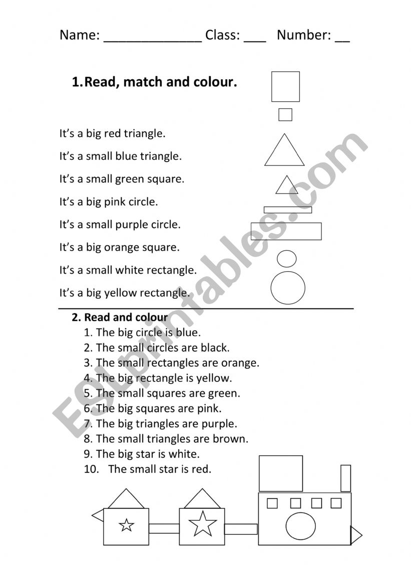 Shapes worksheet