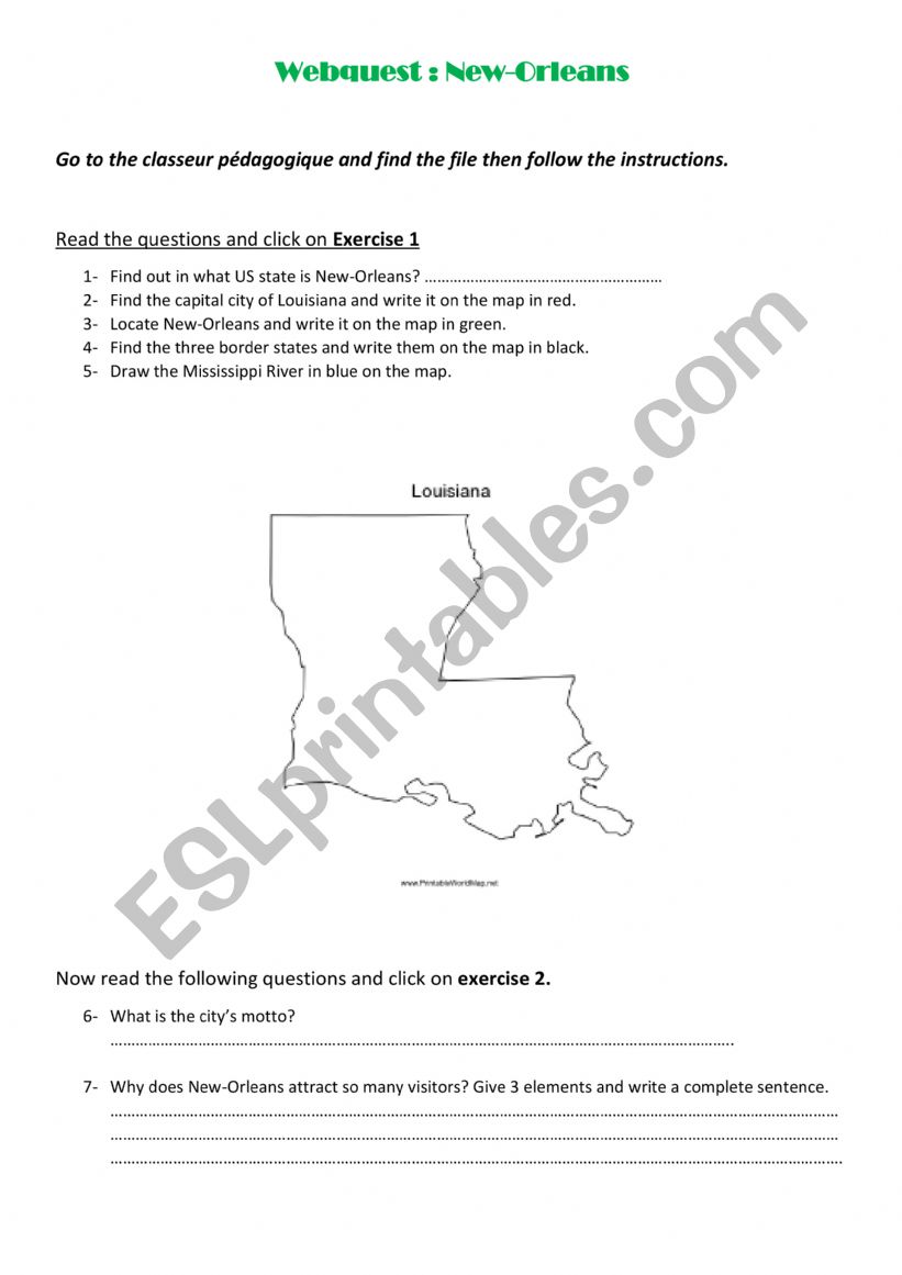 New-Orleans worksheet