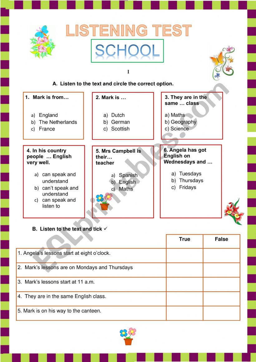 School_Listening test (19.01.2024)