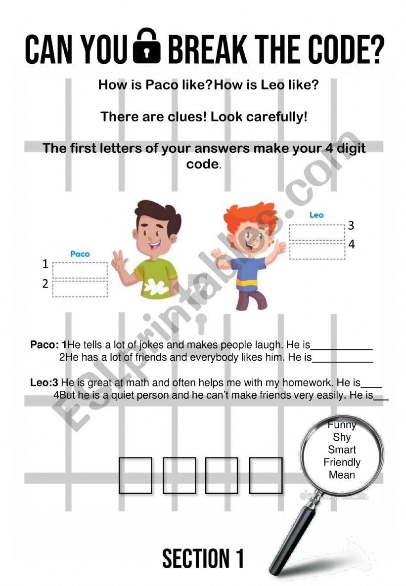 Can you find the code? worksheet