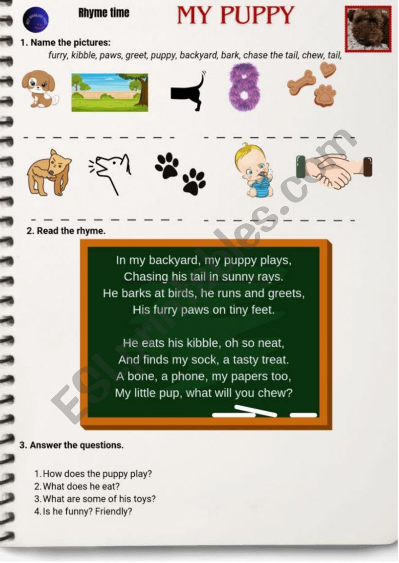 My puppy. worksheet