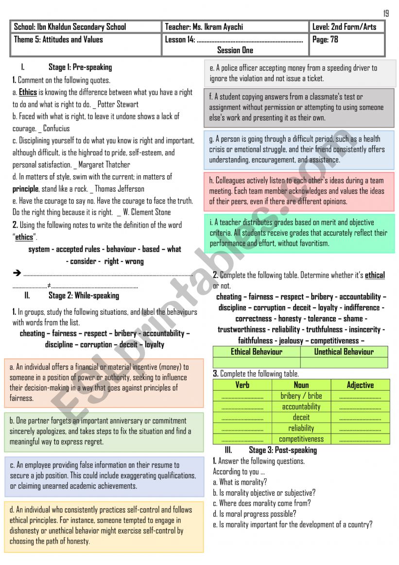 2nd Form - Lesson n 14 - Why I Had to Leave My Job - Two 1-hour Sessions
