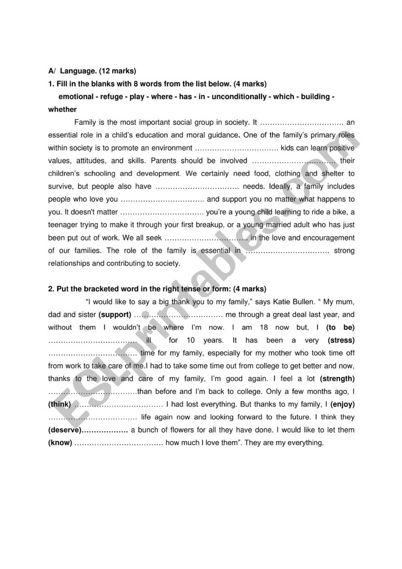 3rd form tunisian dc1 worksheet