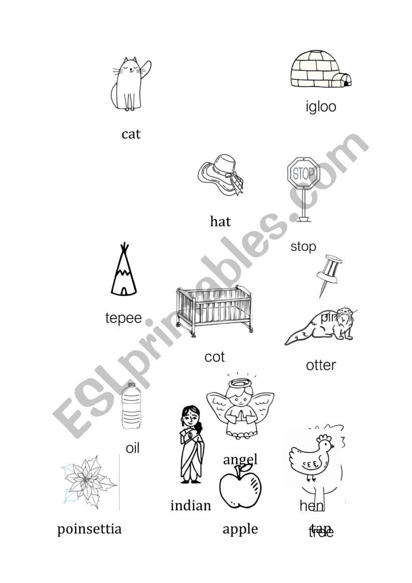 a o i c h p s t phonics picture vocabulary / reader