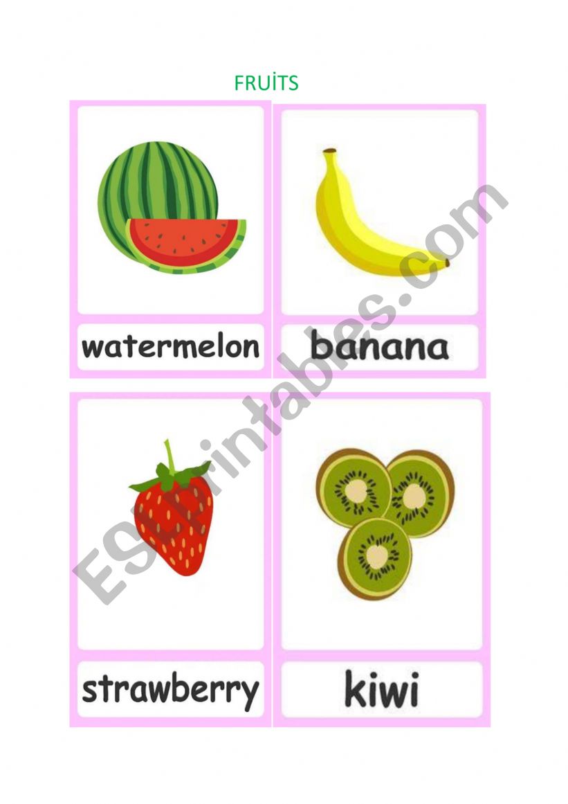 fruits worksheet