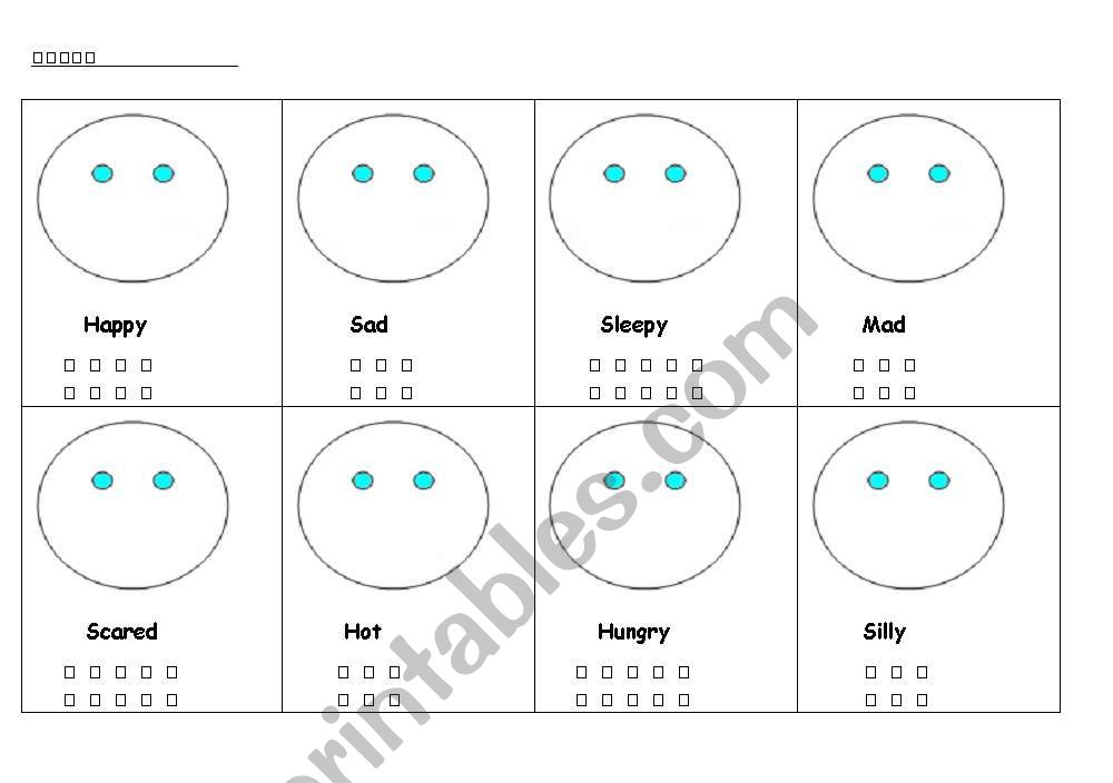 Emotions worksheet worksheet