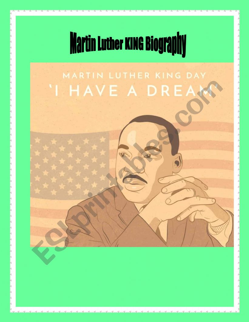 A biography about Martin Luther King