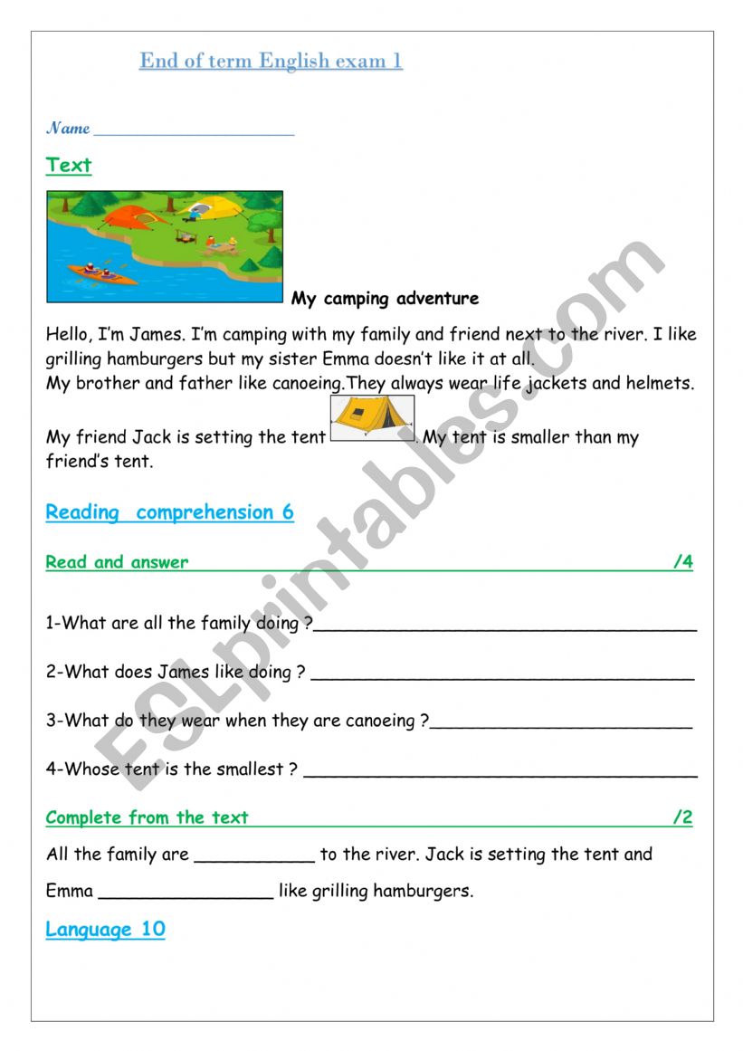 5th ,6th form  worksheet