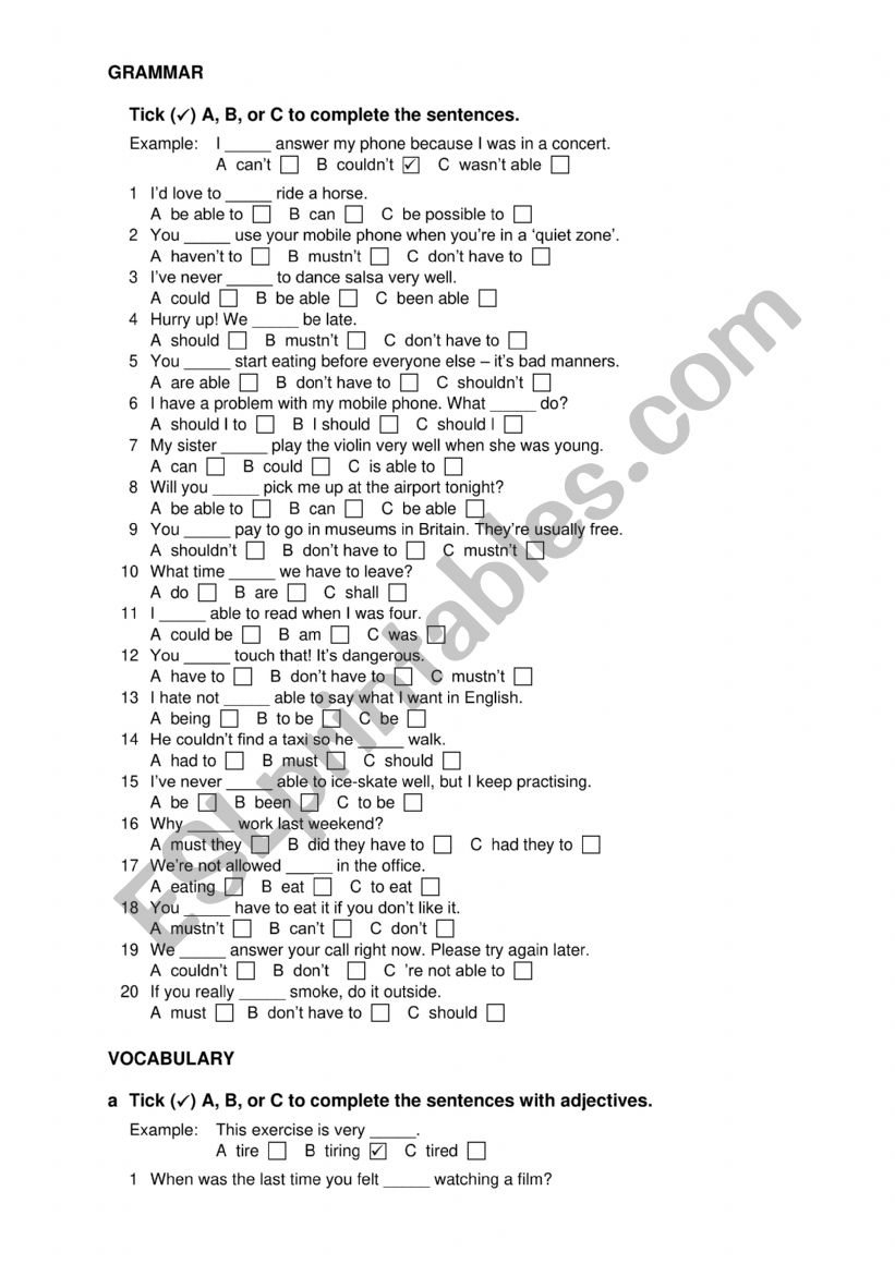 quiz worksheet