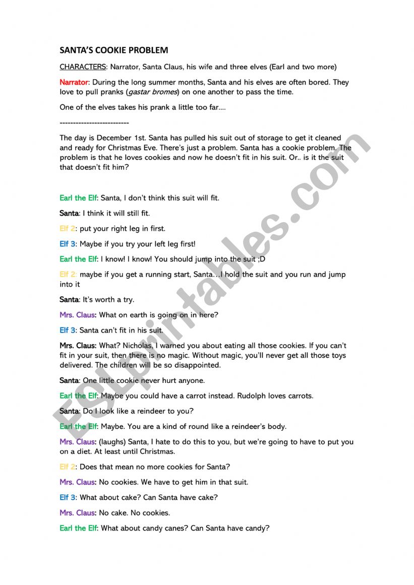 Santa�s cookie problem worksheet