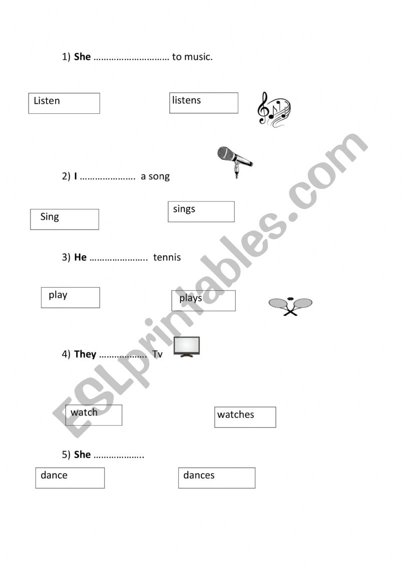 simple present worksheet