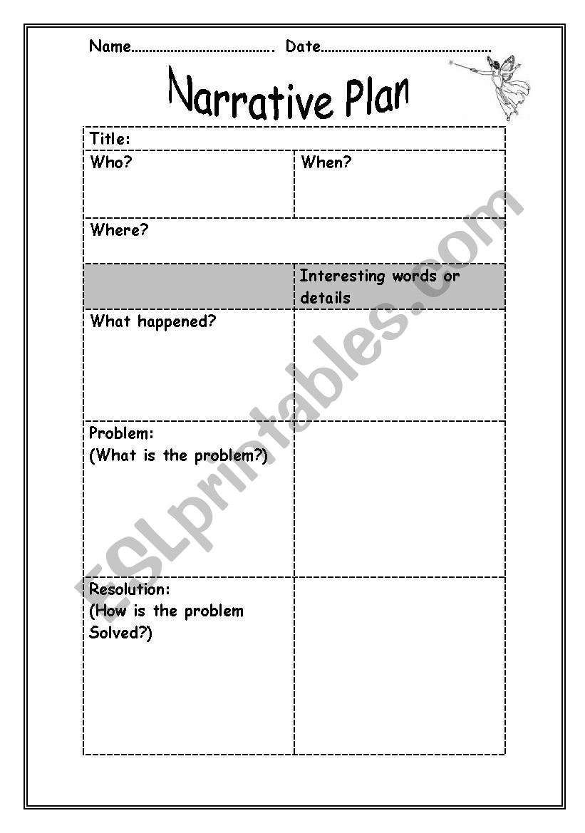 Narrative worksheet