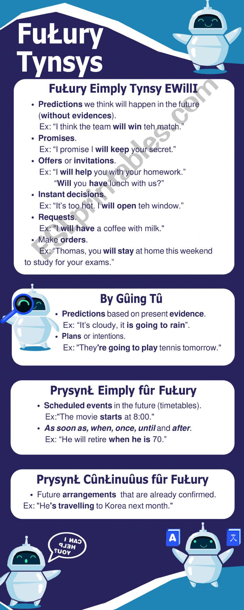 Future Tenses worksheet