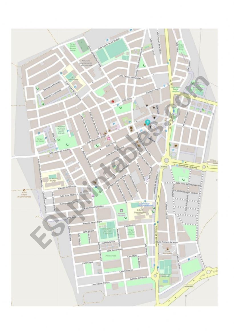 CITY VOCABULARY - SPANISH TOWN