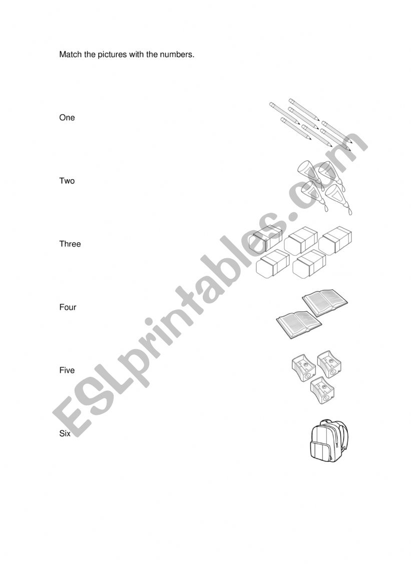 Numbers 1 - 10 worksheet