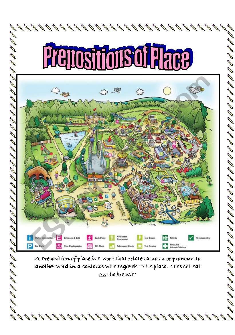 prepositions of place part 1 worksheet