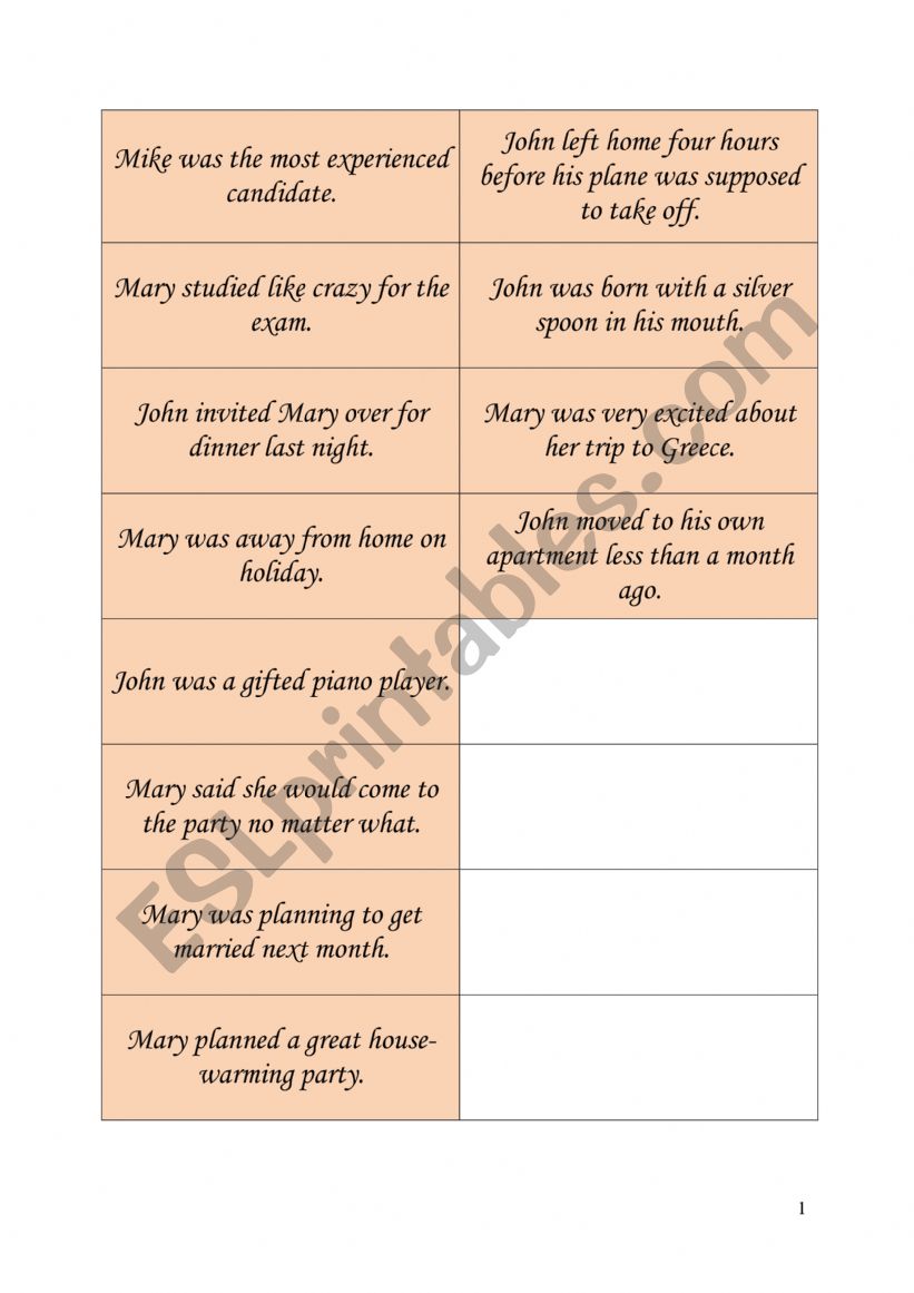 Modals worksheet