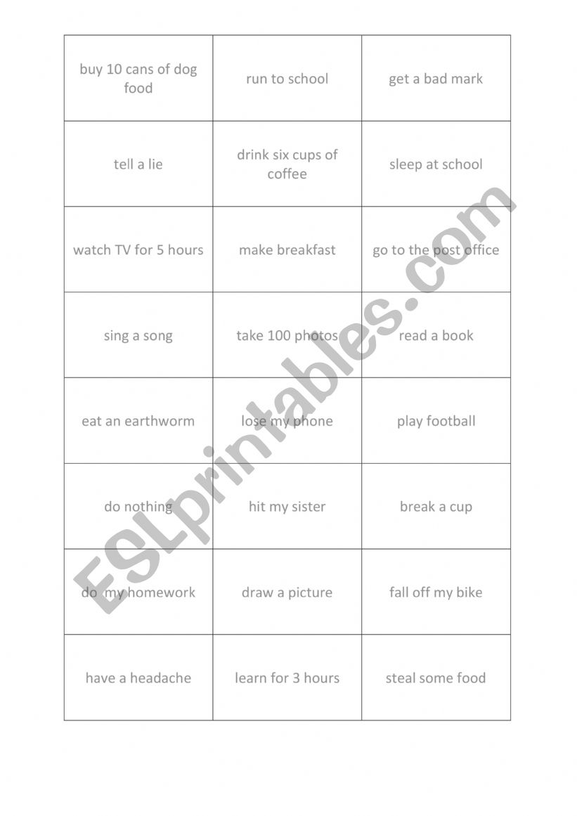 past simple speaking worksheet