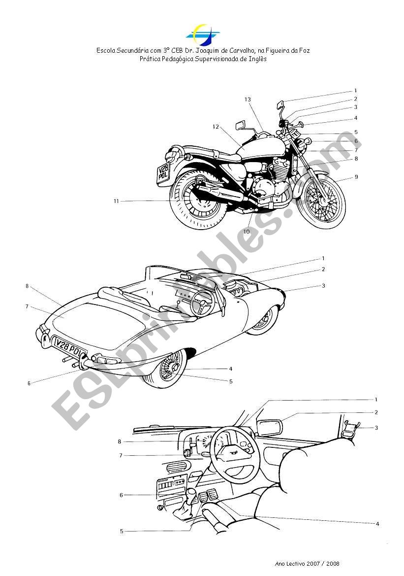 cars worksheet